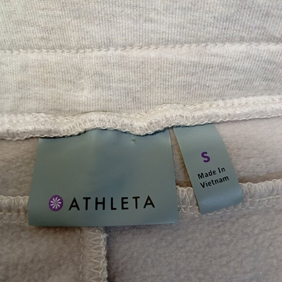 Athleta Pants Joggers Women Heathered Gray Drawstring Waist & Zipper Pockets S - Picture 2 of 10